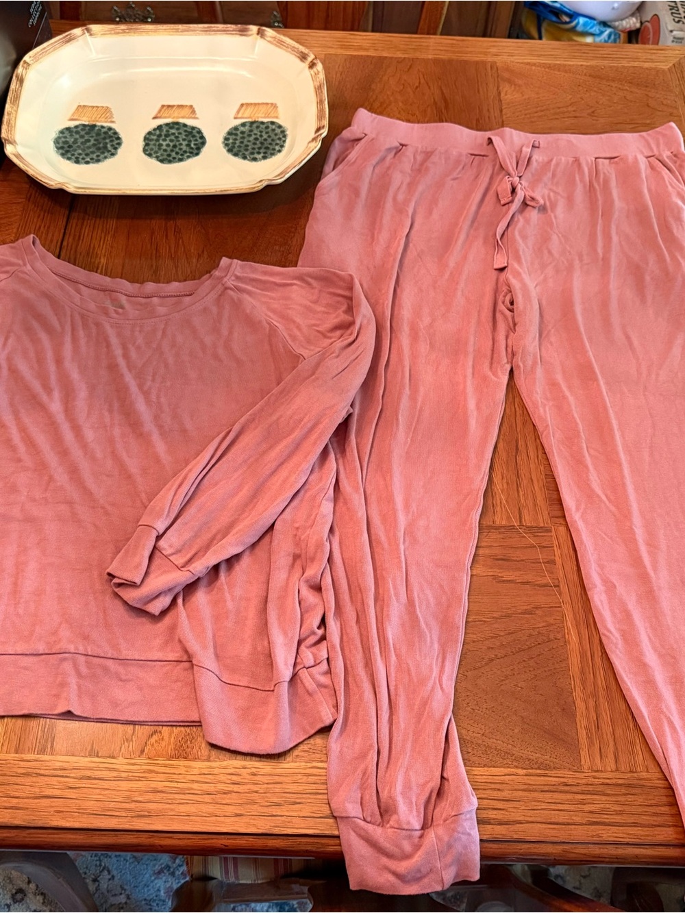 Kyte Baby Women’s Bamboo Jersey Jogger Set - Dusty Rose XL